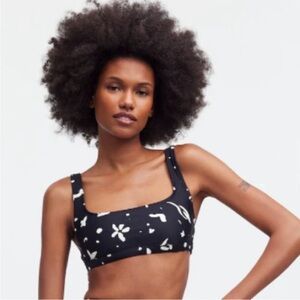 Madewell Top M Square-Neck Black